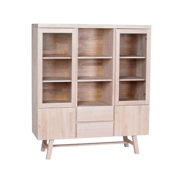 Rowico Home Brooklyn Skab â" Hvidpigmenteret 130 cm x 150 cm x 45 cm | Møbelsalg.dk