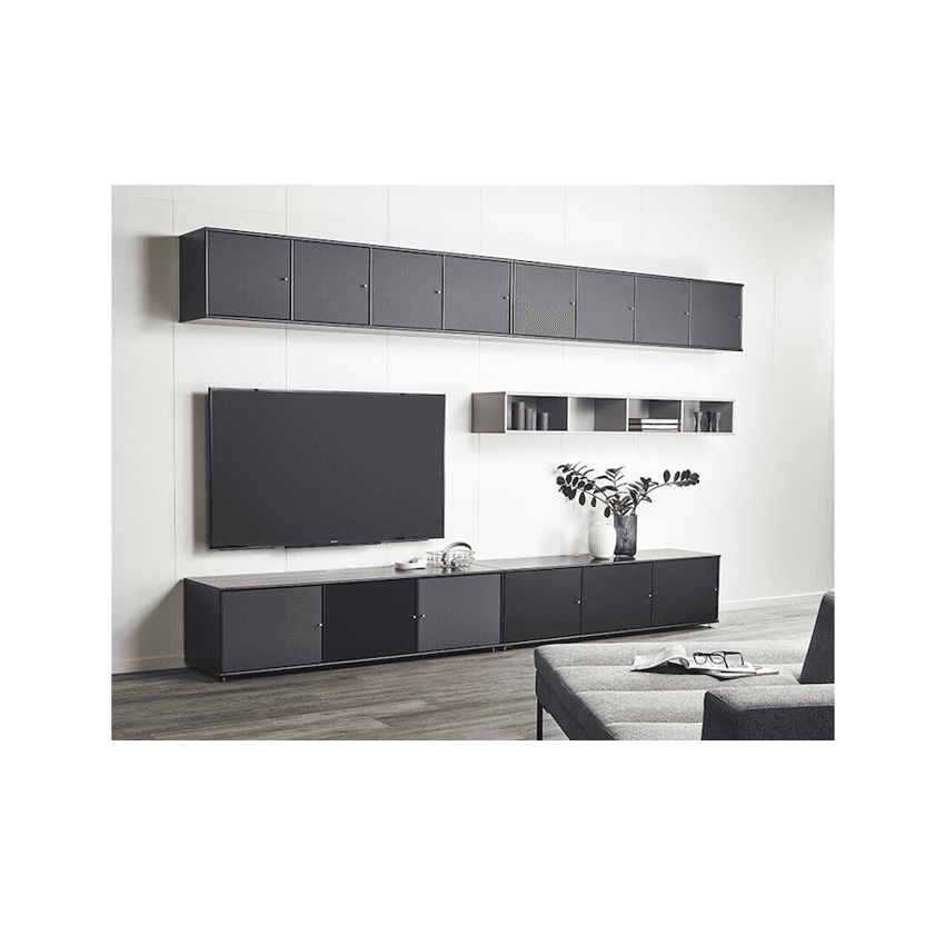 Mistral - Reolsystem - Sort 323 cm x 43 cm x 45 cm | Møbelsalg.dk