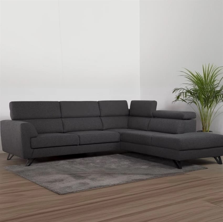 Billund Sofa open end - Højrevendt m. grå stof XL | Møbelsalg.dk