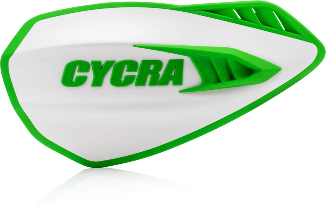 Cycra Cyclone, håndbeskyttere , farve: Hvid/Grøn