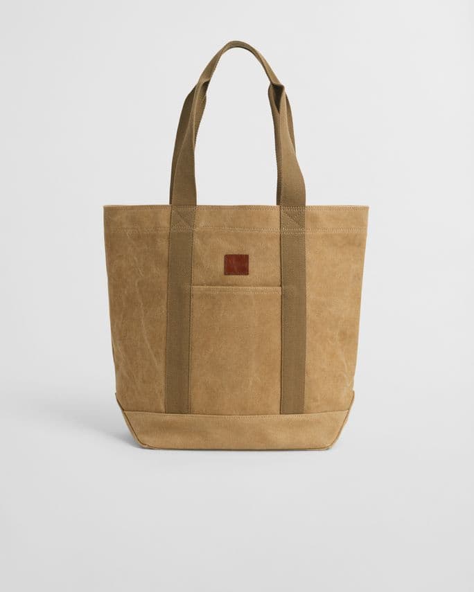 WASHED CANVAS TOTE BAG