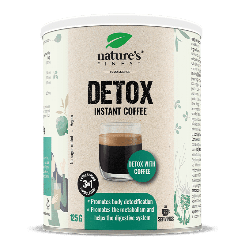 Nature's Finest Detox Coffee | detoxkaffe med chlorella, marietidsel + artiskok | Arabica-blanding til fordøjelsesstøtte + skånsom udrensning