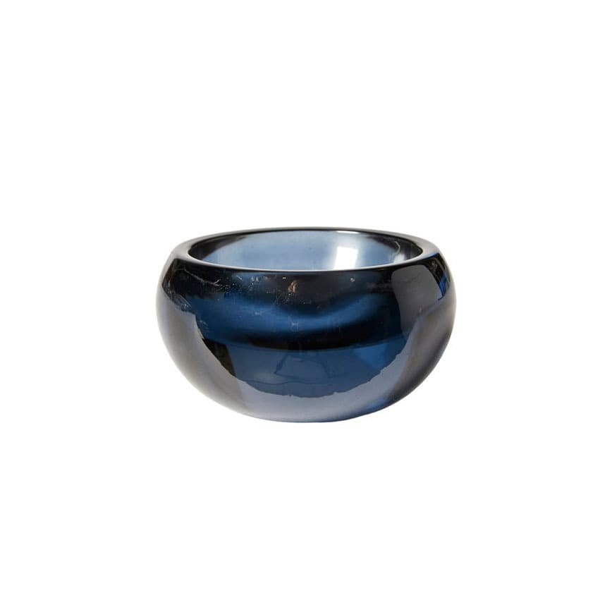 Fyrfadsstage  blå glas ø8cm  251201