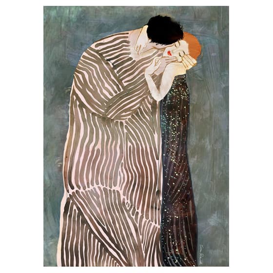 The kiss plakat 50x70cm  Sissan Richardt