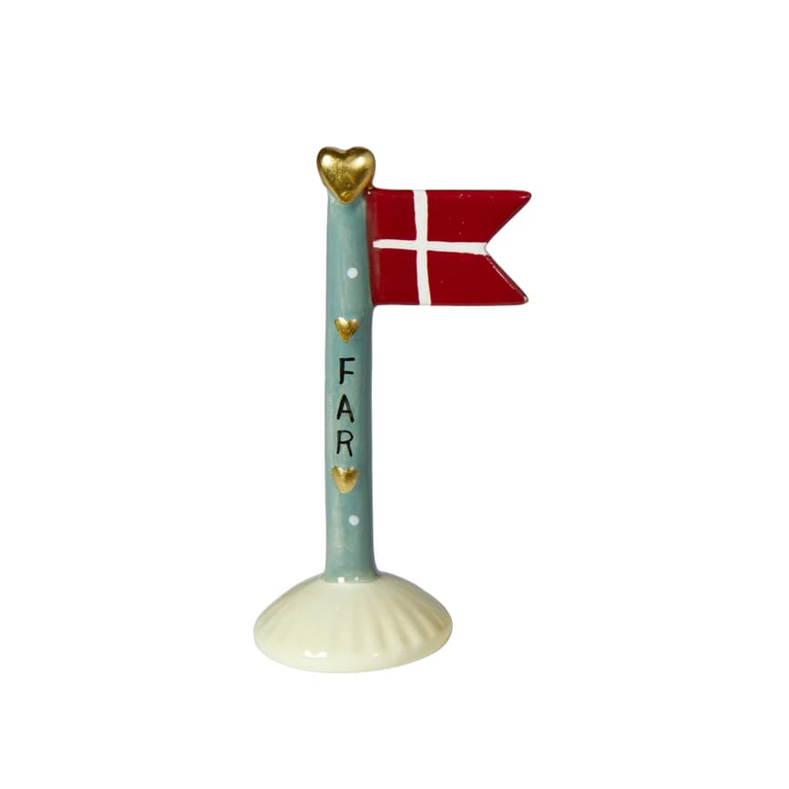 Far keramik flag   gul fod    H14cm   F25
