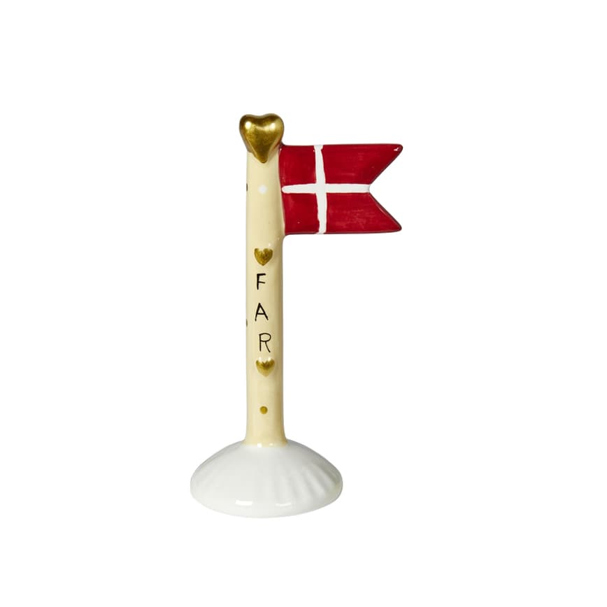 Far keramik flag  hvid fod    H14cm  F25
