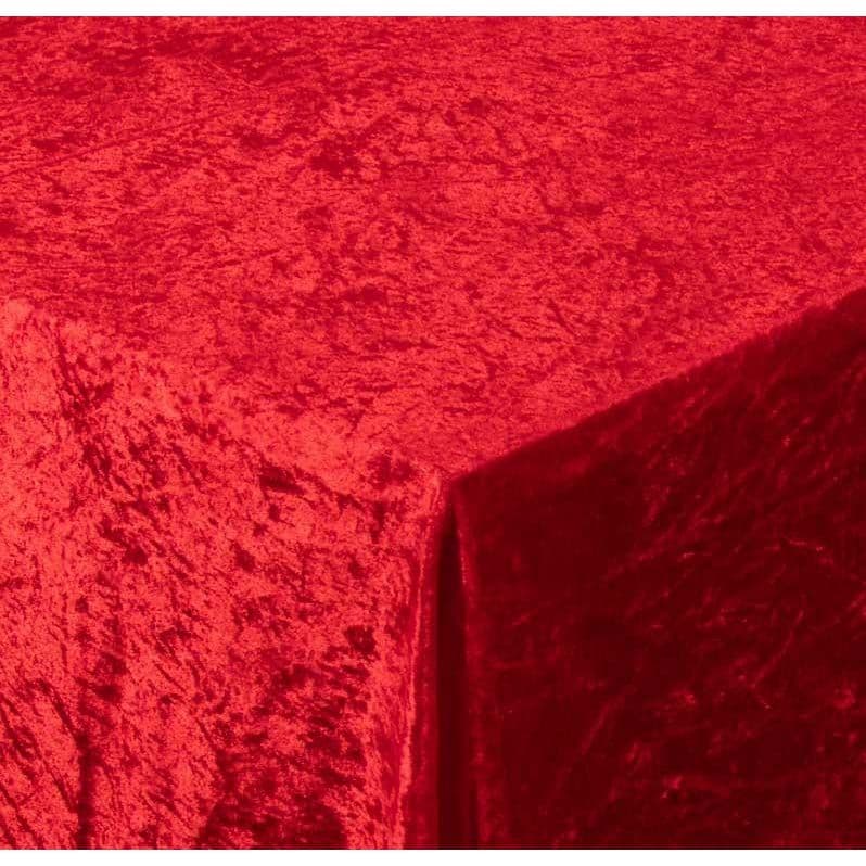 Rød velour dug - 15 meter dug - Nervøs velour - Blødt velour stof til borddug - Pakker med 3 meter
