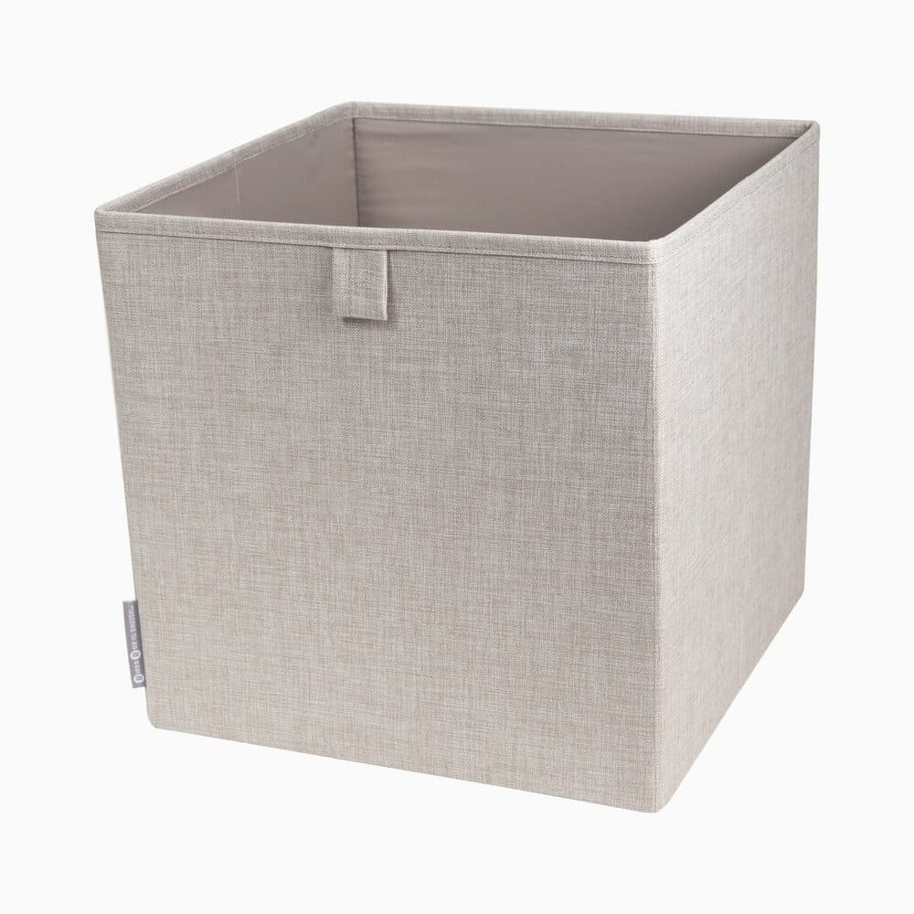 Rumdeler kasse Beige Kvadratisk Tekstil 31,5cm x 31,5cm x 31,5cm - Beige - 31,5cm x 31,5cm x 31,5cm - Carrie