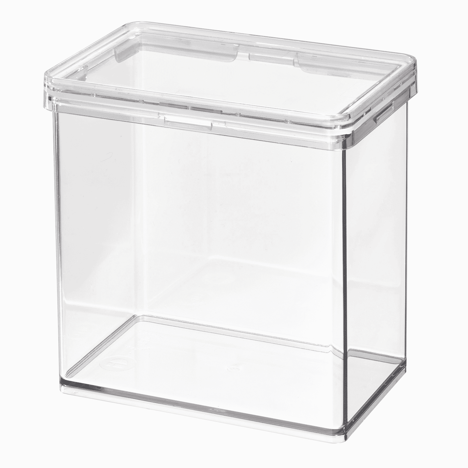 Bøtte med låg Transparent Plast 12,2cm x 10,2cm x 15,6cm - Transparent - 12,2cm x 10,2cm x 15,6cm - The Home Edit
