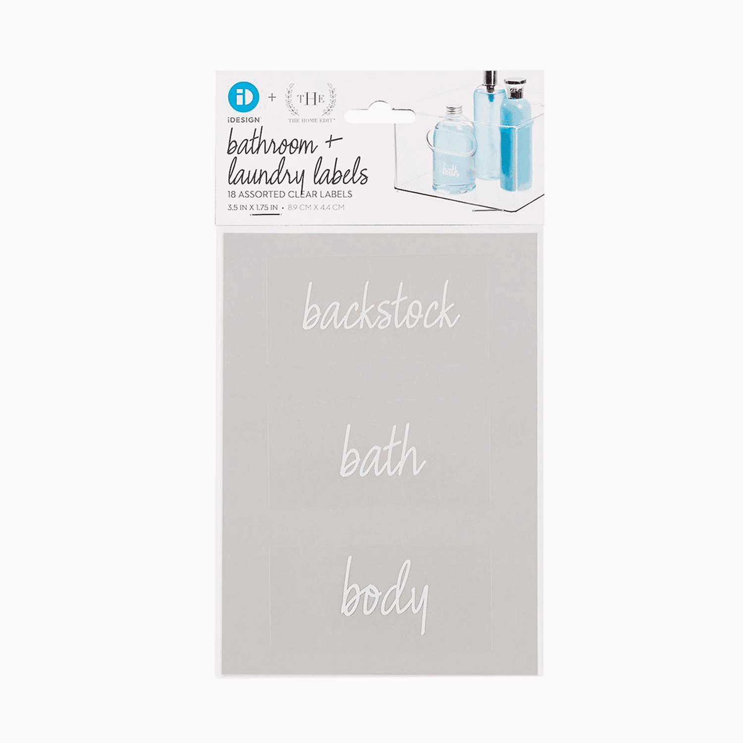 Labels (18 stk.) Transparent Selvklæbende folie 8,8cm x 0,1cm x 4,2cm - Transparent - 8,8cm x 0,1cm x 4,2cm - The Home Edit