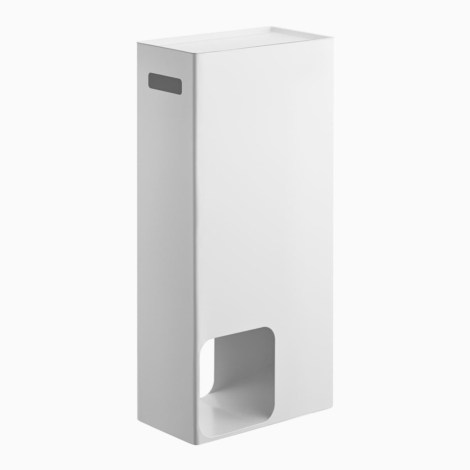 Yamazaki Toiletpapirholder - Hvid - 11,5cm x 11,5cm x 38,5cm, 23cm x 12,5cm x 48cm - Thora