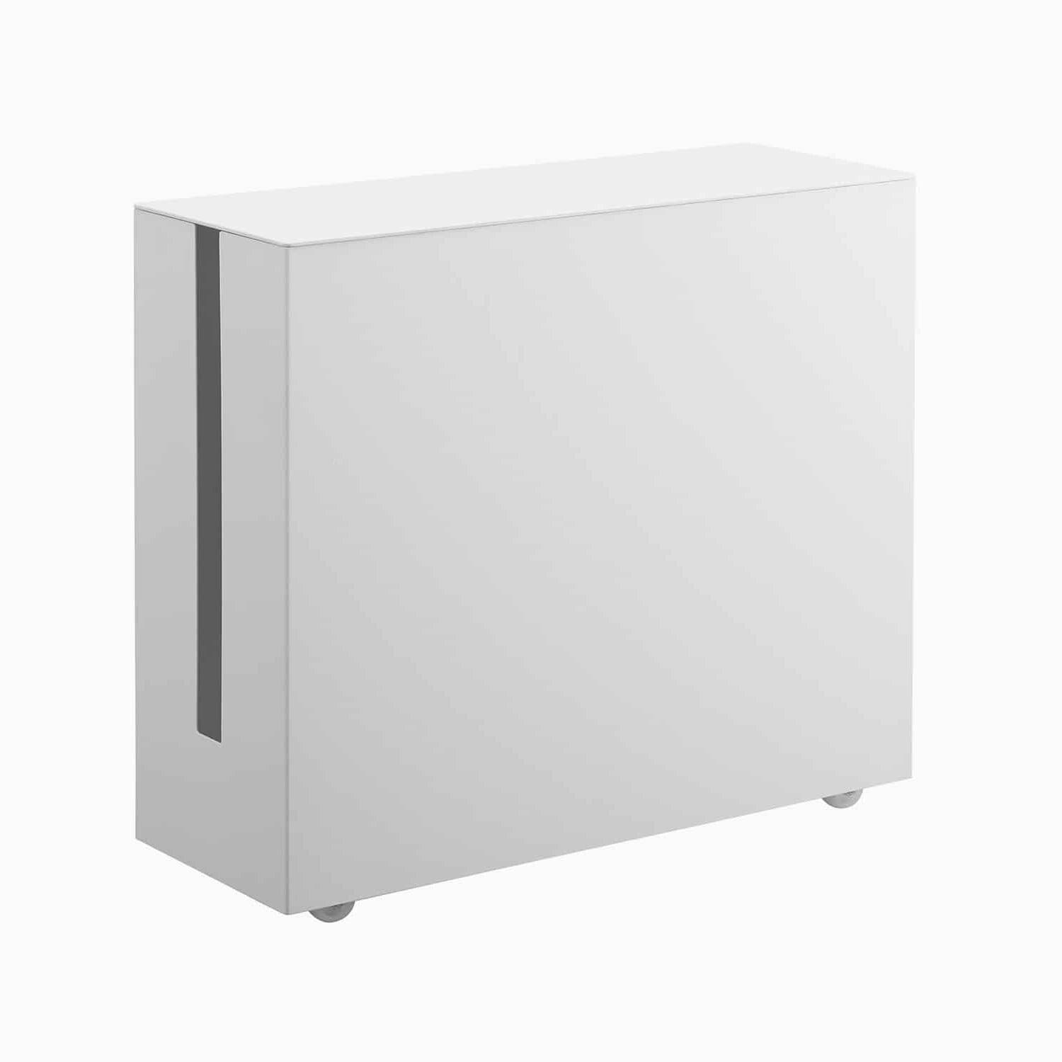 Yamazaki Kabelboks på hjul (2 farver) Hvid Rektangulær Plast 15cm x 40cm x 34,5cm - Hvid - 15cm x 40cm x 34,5cm - Thora