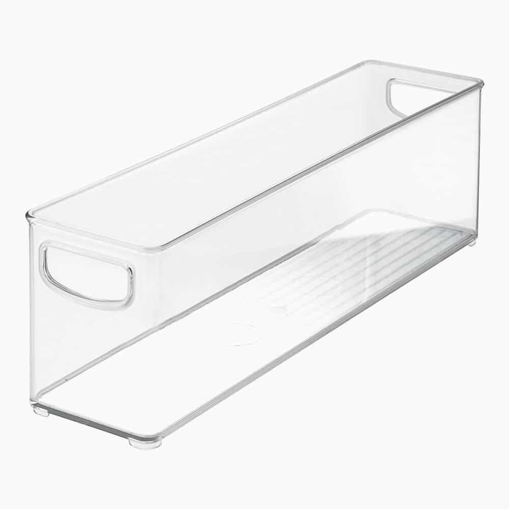 Stabelbar opbevaringskasse med dybde 40,8 cm (6 størrelser) Transparent Plast 10,3cm x 40,8cm x 12,7cm - Transparent - 10,3cm x 40,8cm x 12,7cm -