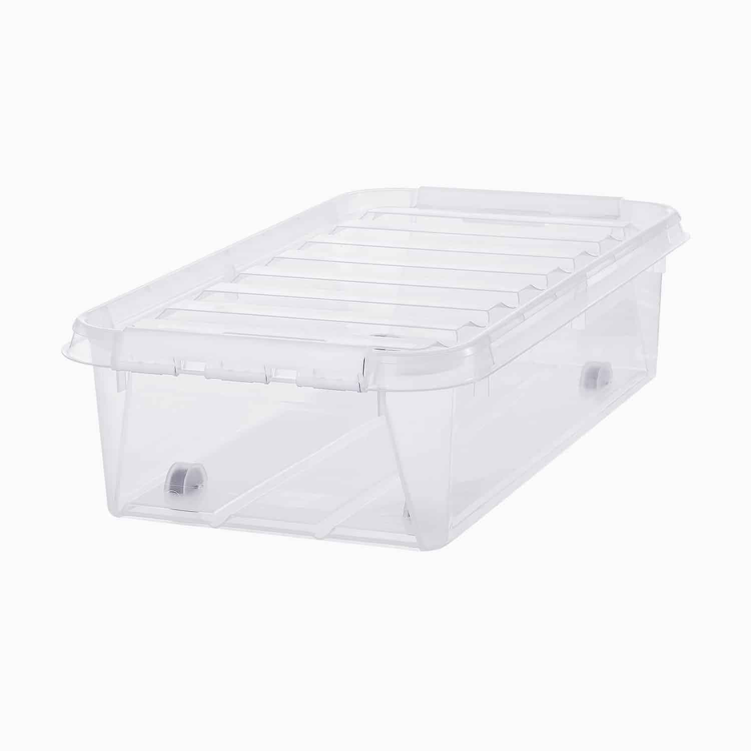 Bedroller Transparent Rektangulær Plast B: 40 cm D: 72 cm H: 19 cm - Transparent - B: 40 cm D: 72 cm H: 19 cm - Eva