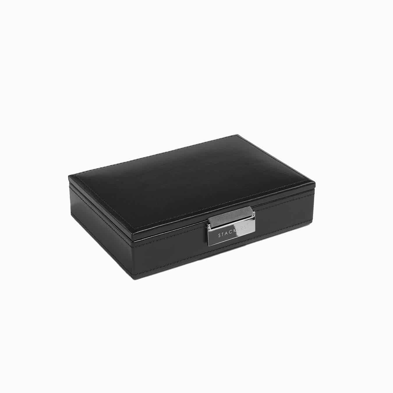 Kasse til manchetknapper - Sort - 18,2cm x 13,1cm x 4,5cm - Adriana