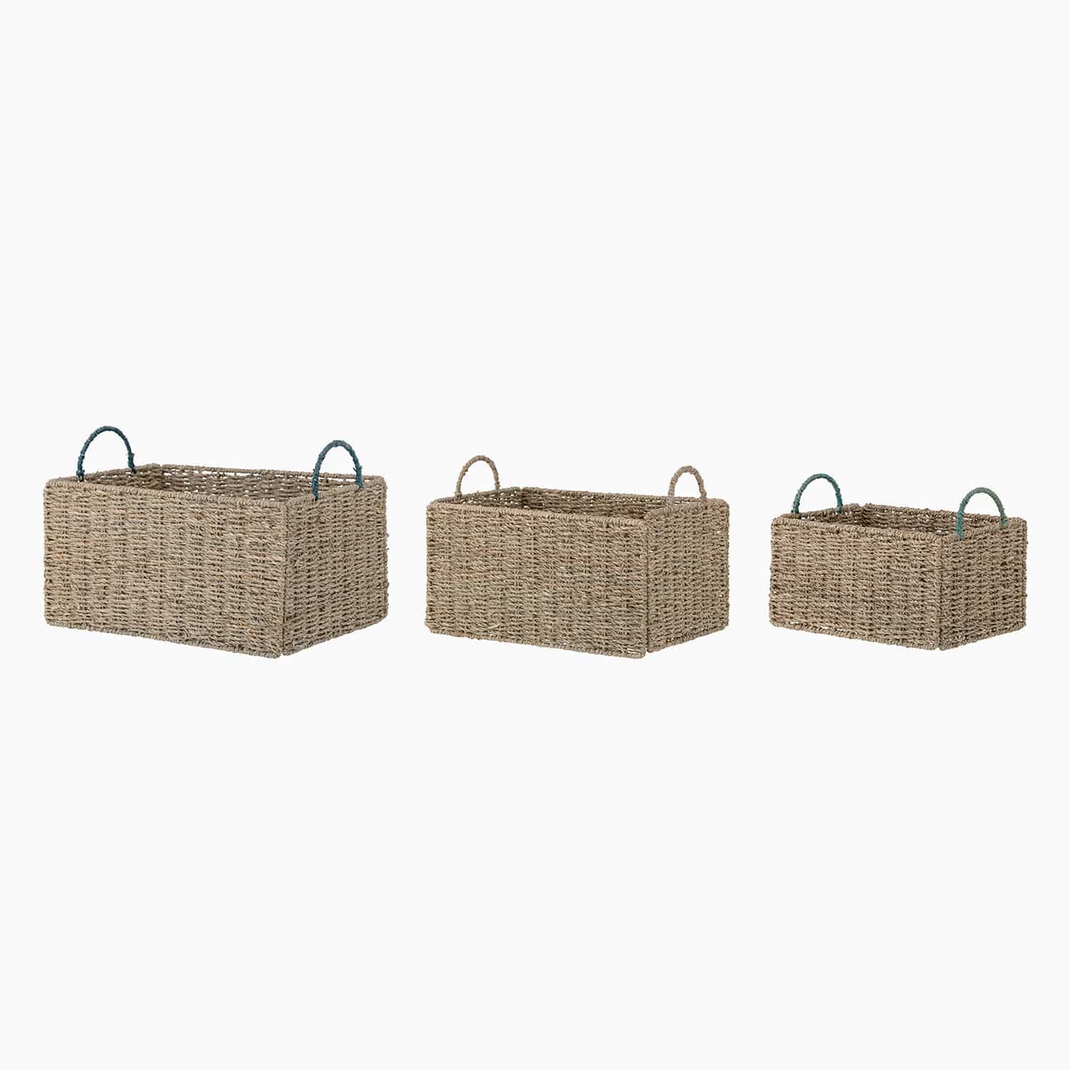 Bloomingville Kurve af søgræs (sæt med 3 stk.) - Natur - 27,5cm x 37,7cm x 25,6cm - Alexandra