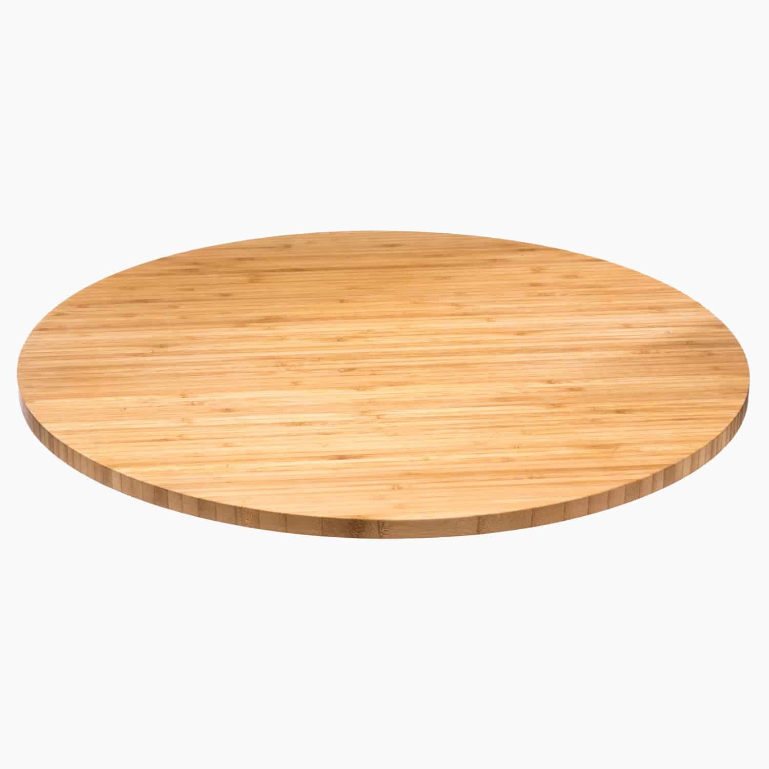 Drejefad af bambus (2 størrelser) Natur Rund Træ 50cm x 50cm x 2,6cm - Natur - 50cm x 50cm x 2,6cm - Adeline