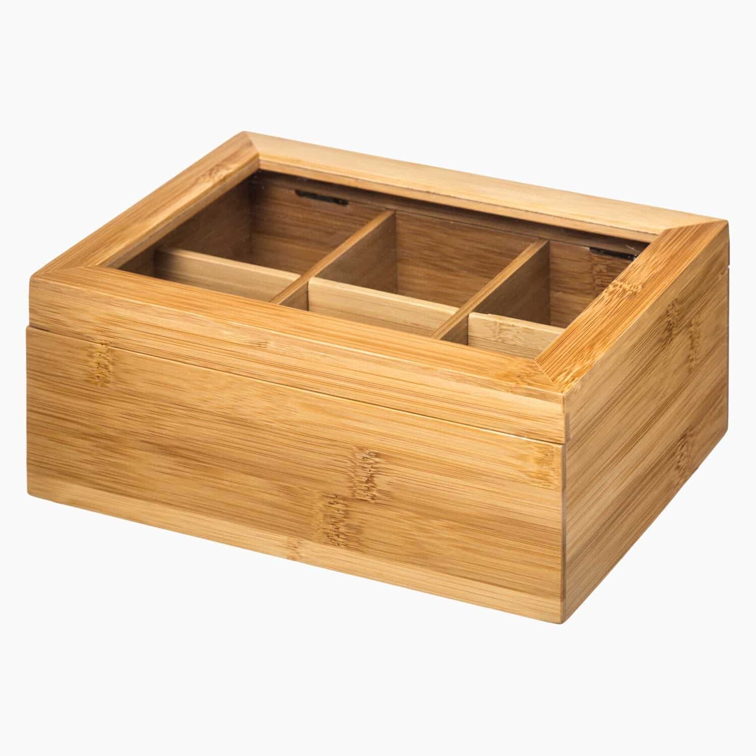 Teboks i bambus (2 varianter) Natur Rektangulær Træ 22cm x 16cm x 9cm - Natur - 22cm x 16cm x 9cm - Adeline