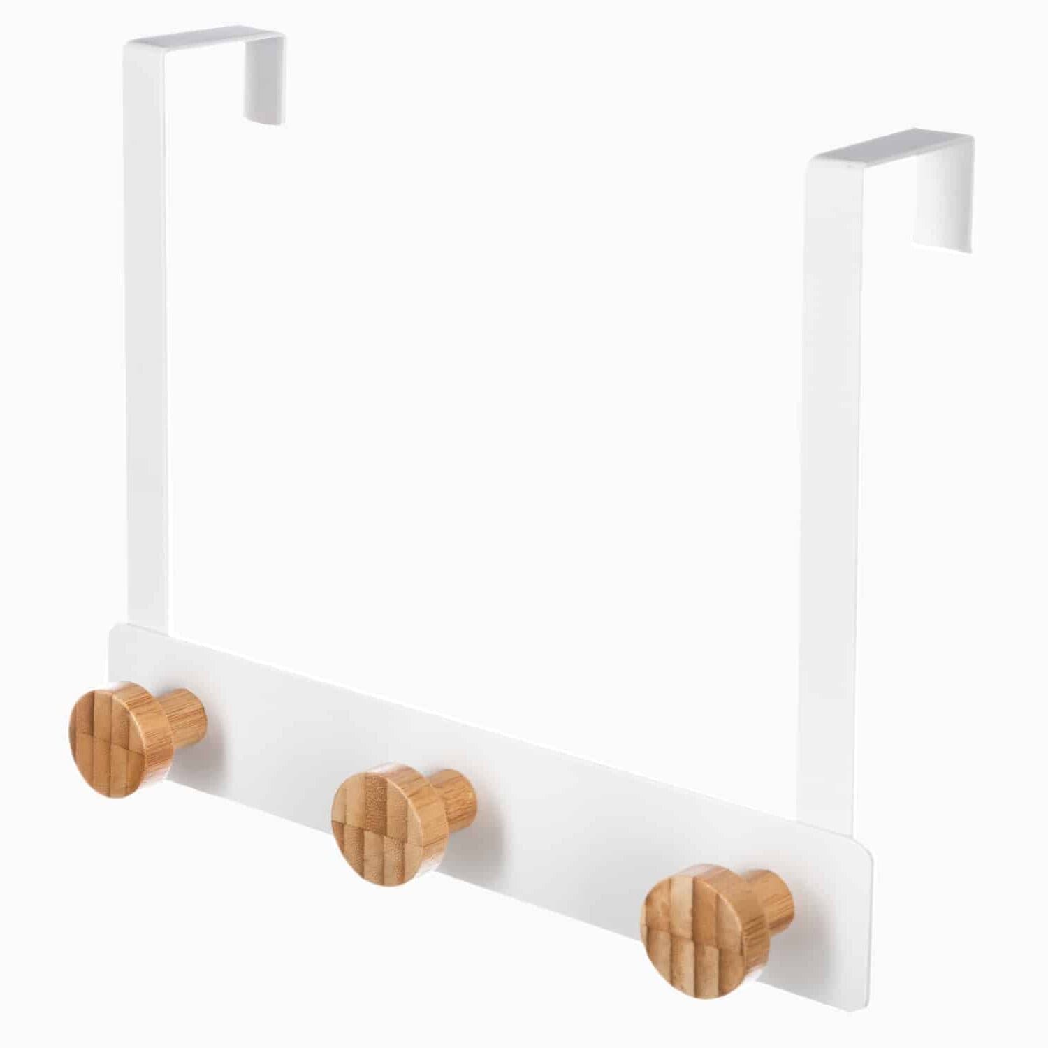 Knager til dør (flere varianter) Hvid Rektangulær Metal 25cm x 8cm x 19,8cm - Hvid - 25cm x 8cm x 19,8cm - Blake
