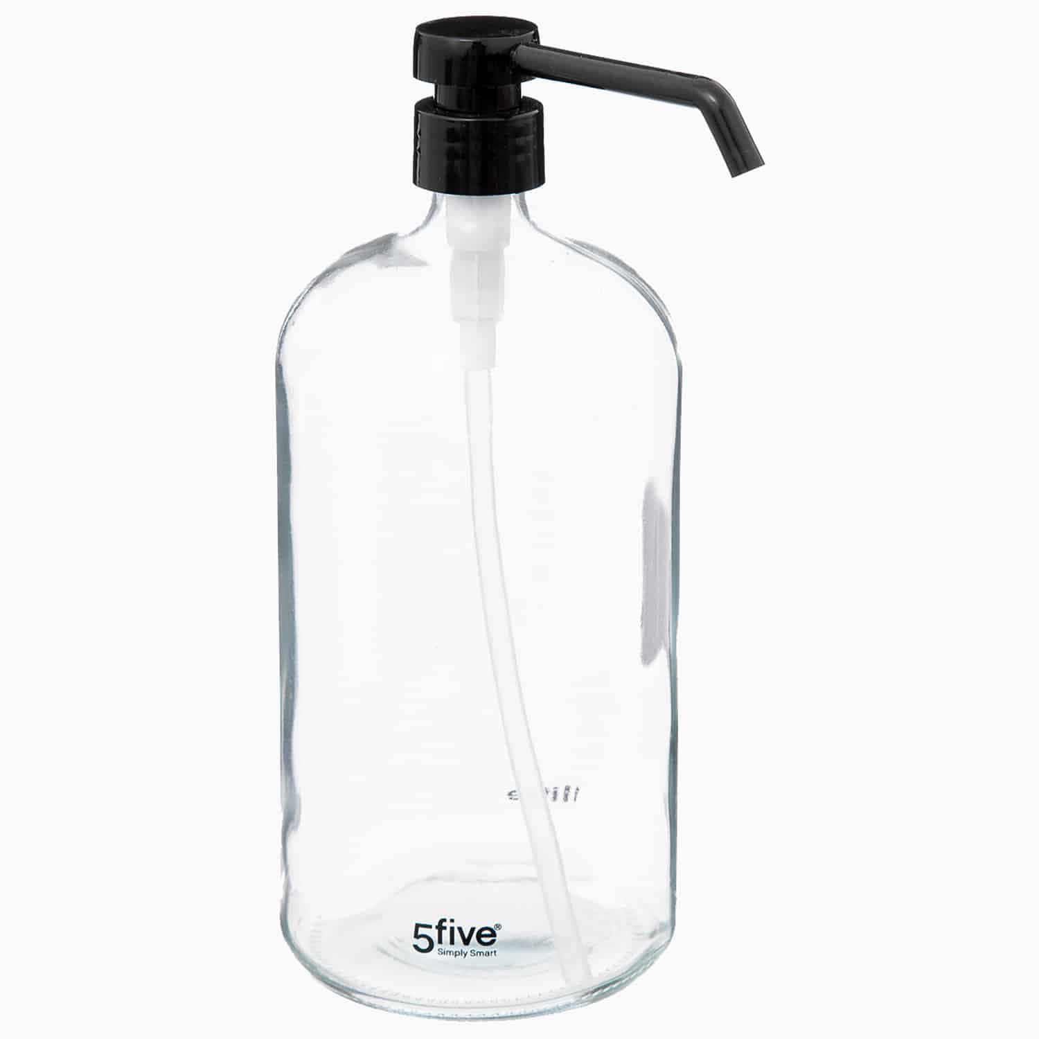 Sæbedispenser i glas, 1000 ml (2 farver) Transparent Rund Glas 9,5cm x 9,5cm x 24cm Yes - Transparent - 9,5cm x 9,5cm x 24cm - Fauna