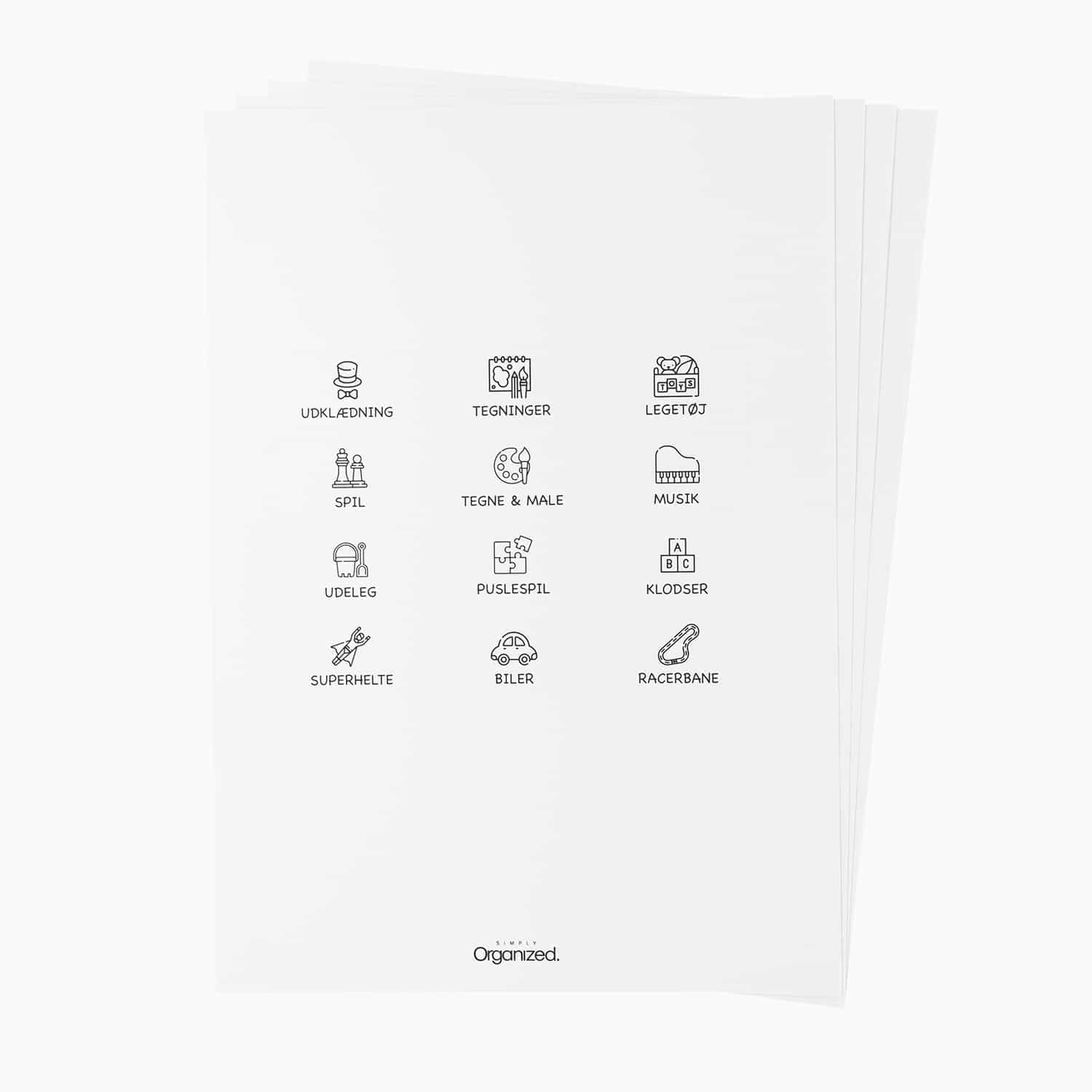 Labels til børneværelset, 48 stk. (2 varianter) Hvid Rektangulær Selvklæbende folie 5cm x 0,1cm x 2,5cm Yes - Hvid - 5cm x 0,1cm x 2,5cm - Octavia