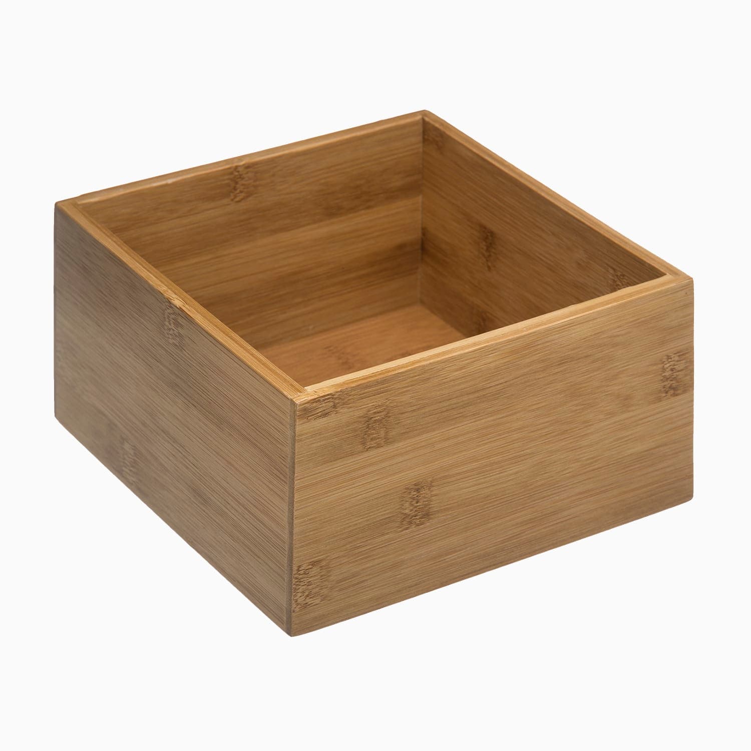 Skuffekasse i bambus (4 størrelser) Natur Rektangulær Træ 18cm x 18cm x 9,5cm - Natur - 18cm x 18cm x 9,5cm - Adeline
