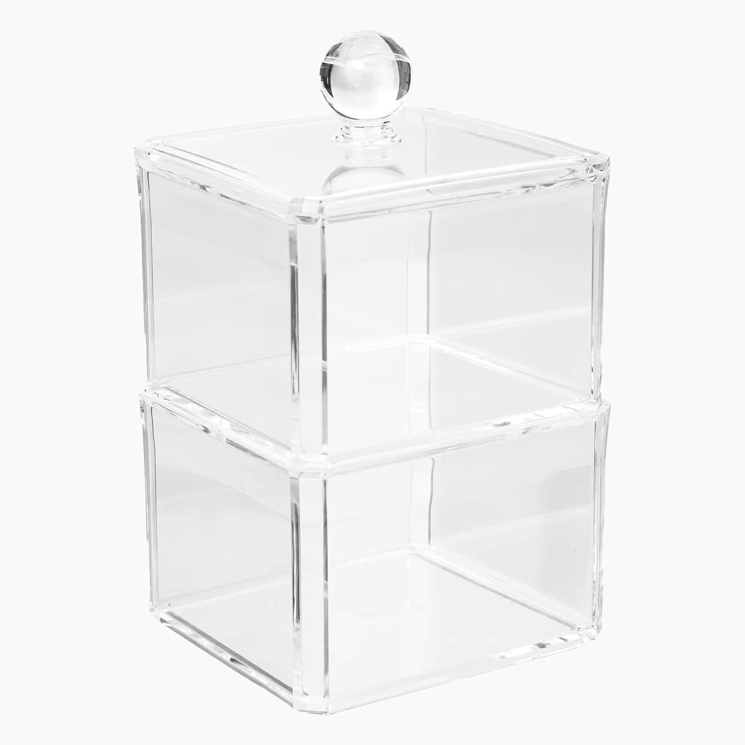 Holder til vatrondeller - Transparent - 9,4cm x 9,4cm x 16,5cm - Agnete