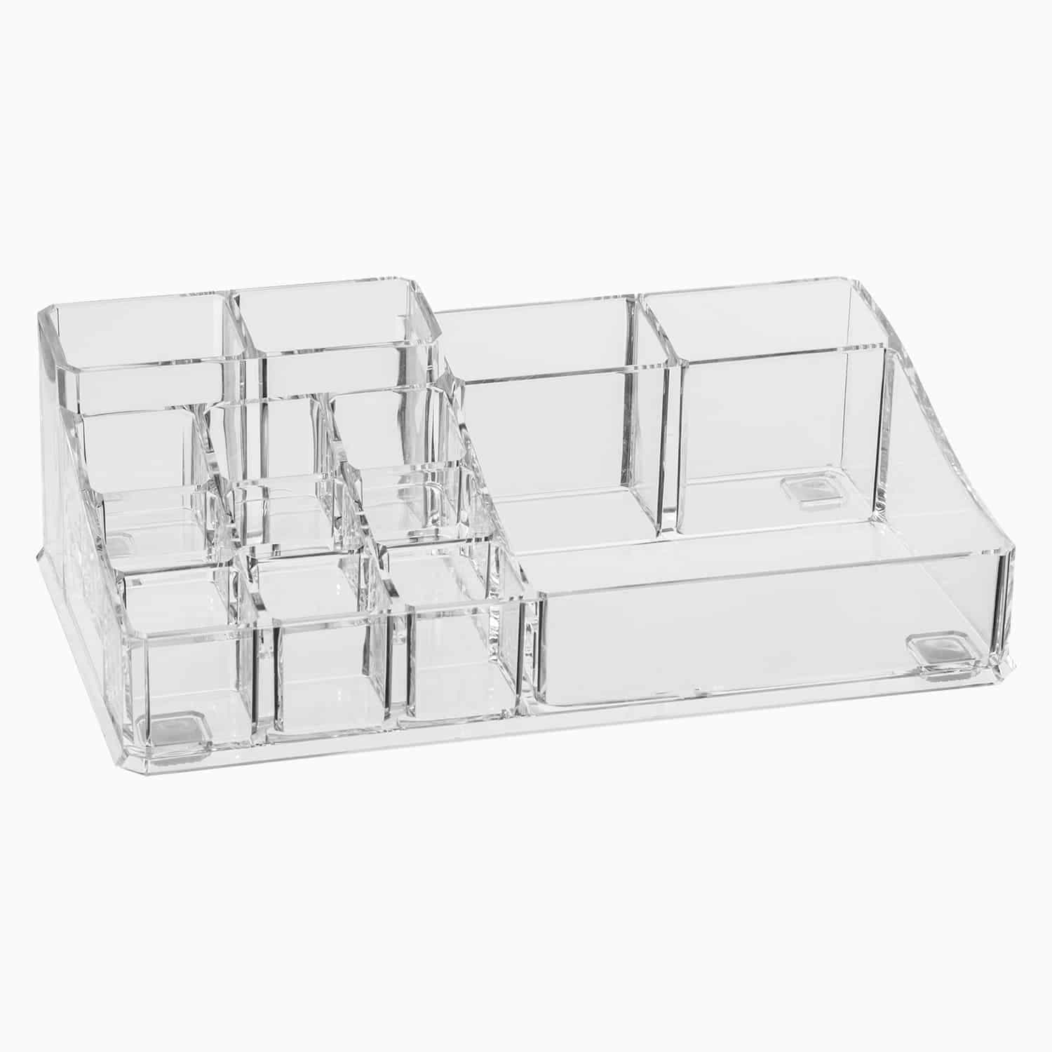 Makeupopbevaring (3 varianter) Transparent Rektangulær Plast 22,3cm x 12,7cm x 7cm - Transparent - 22,3cm x 12,7cm x 7cm - Ronja