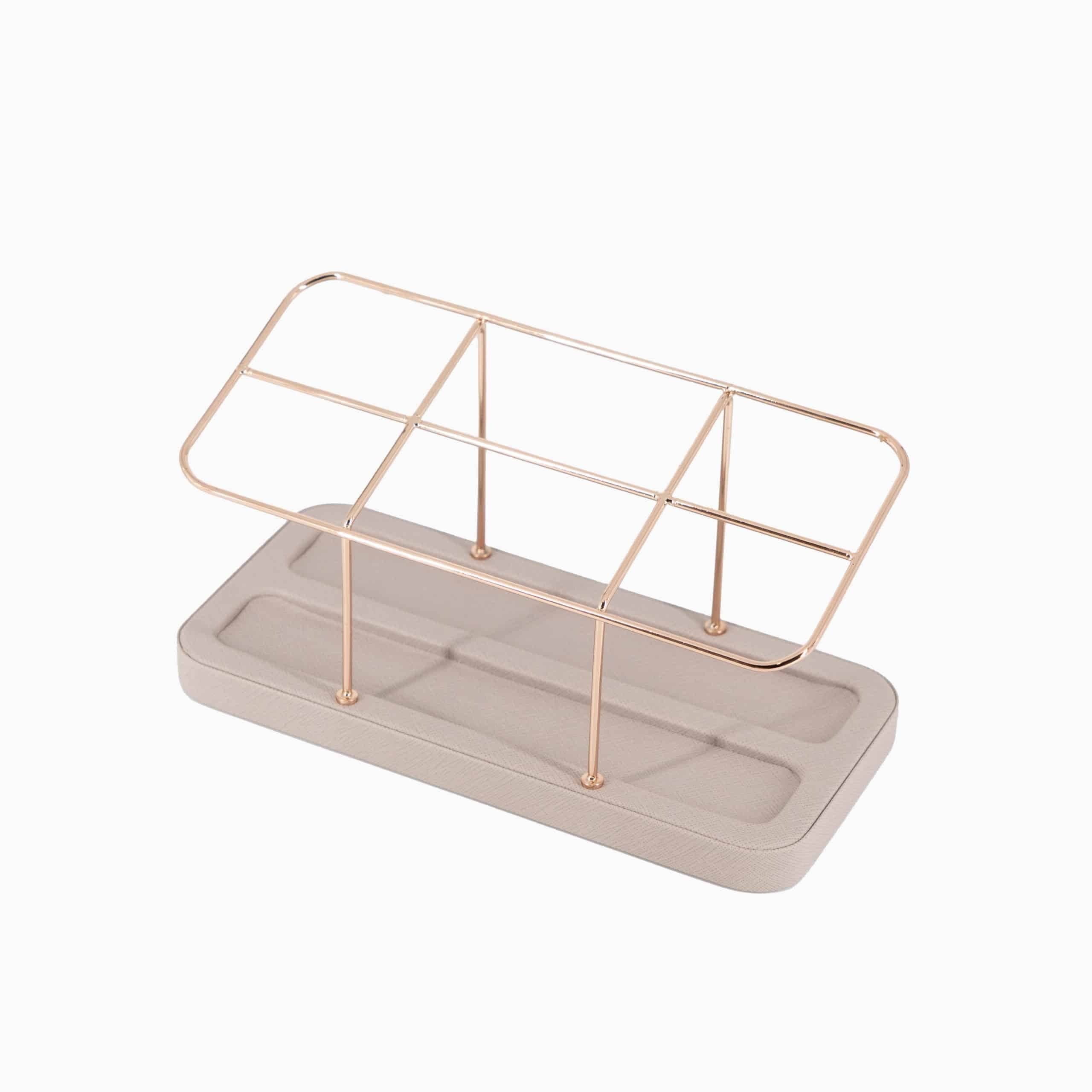 Holder til fjernbetjening (2 farver) Beige Rektangulær Faux læder 25cm x 10cm x 9,5cm - Beige - 25cm x 10cm x 9,5cm - Adriana