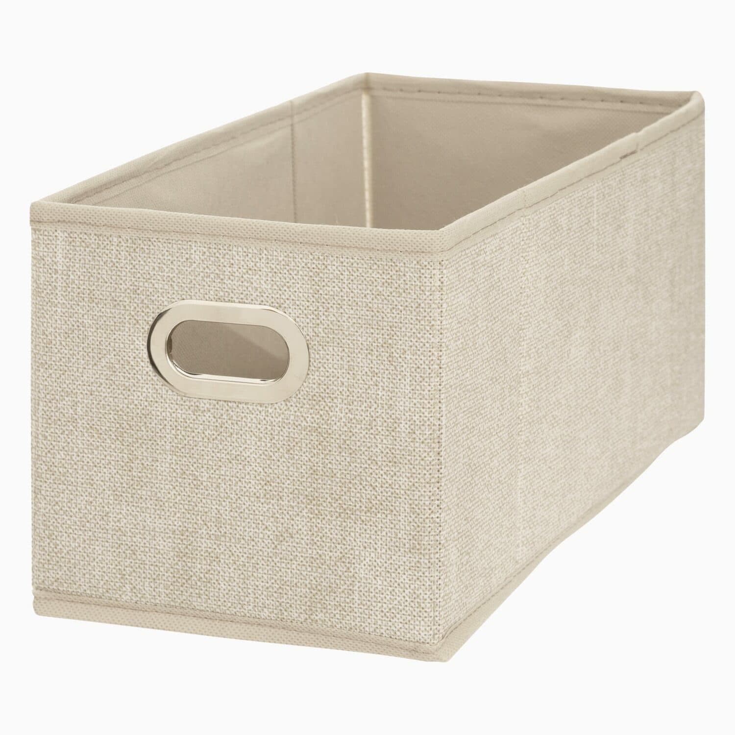Stofkasse Beige Tekstil 15,5cm x 31cm x 15,5cm - Beige - 15,5cm x 31cm x 15,5cm - Sif