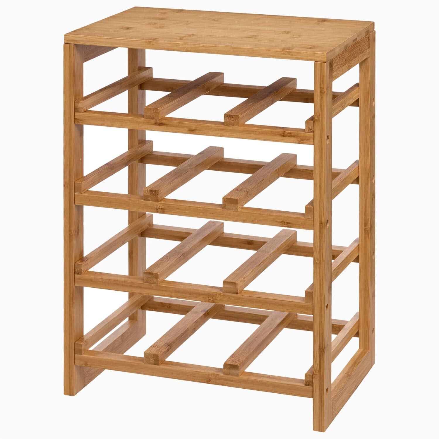 Vinreol (2 størrelser) Natur Rektangulær Træ 35cm x 24cm x 47cm - Natur - 35cm x 24cm x 47cm - Adeline