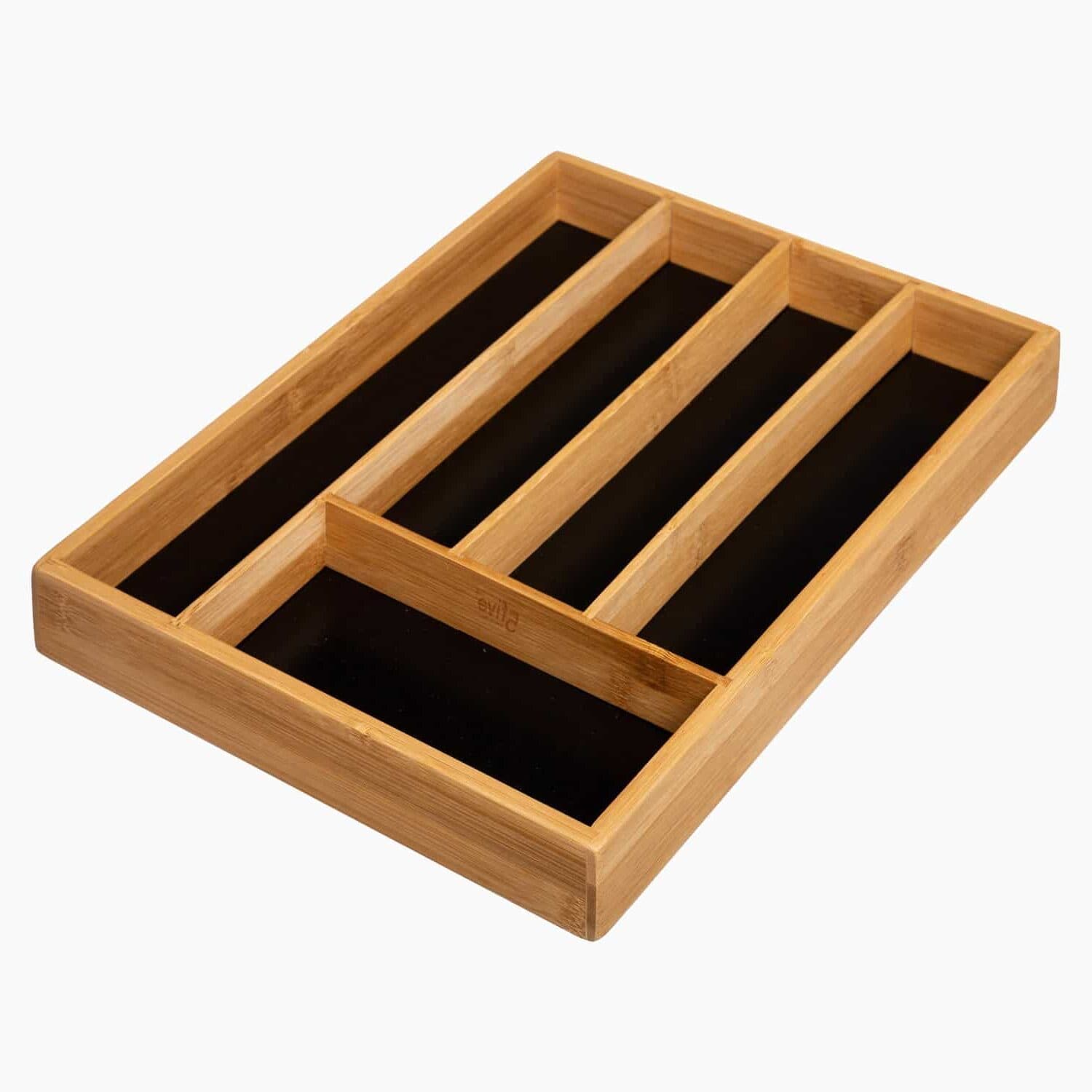 Bestikindsats i bambus - Natur - 25cm x 34cm x 4,5cm - Blake