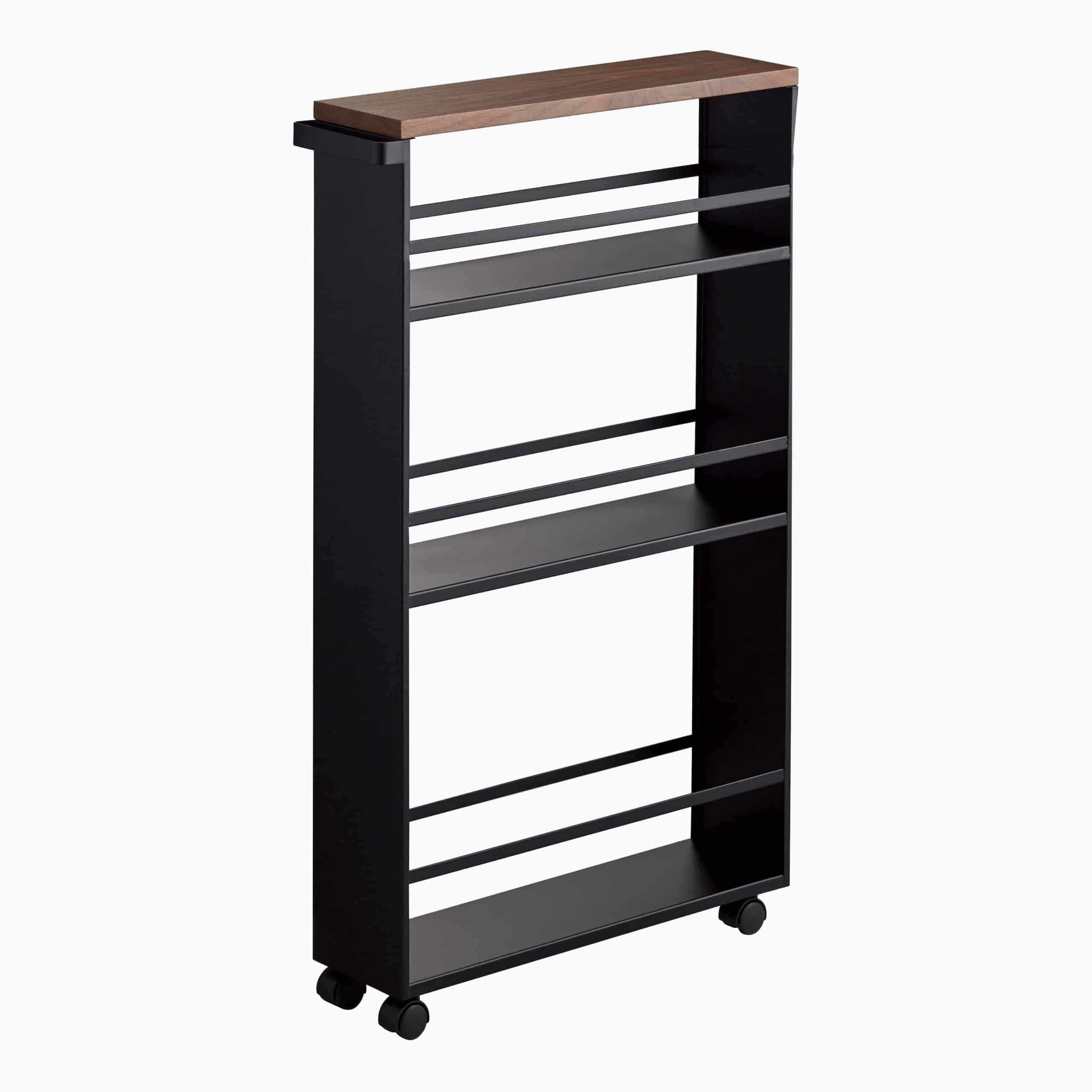 Yamazaki Køkkenvogn (2 farver) Sort Rektangulær Metal 13cm x 47,5cm x 80,5cm - Sort - 13cm x 47,5cm x 80,5cm - Gro