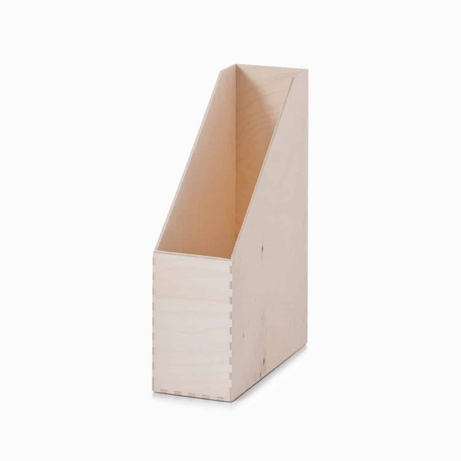 Magasinholder i birketræ - Beige - 9cm x 23cm x 31cm - Bianca
