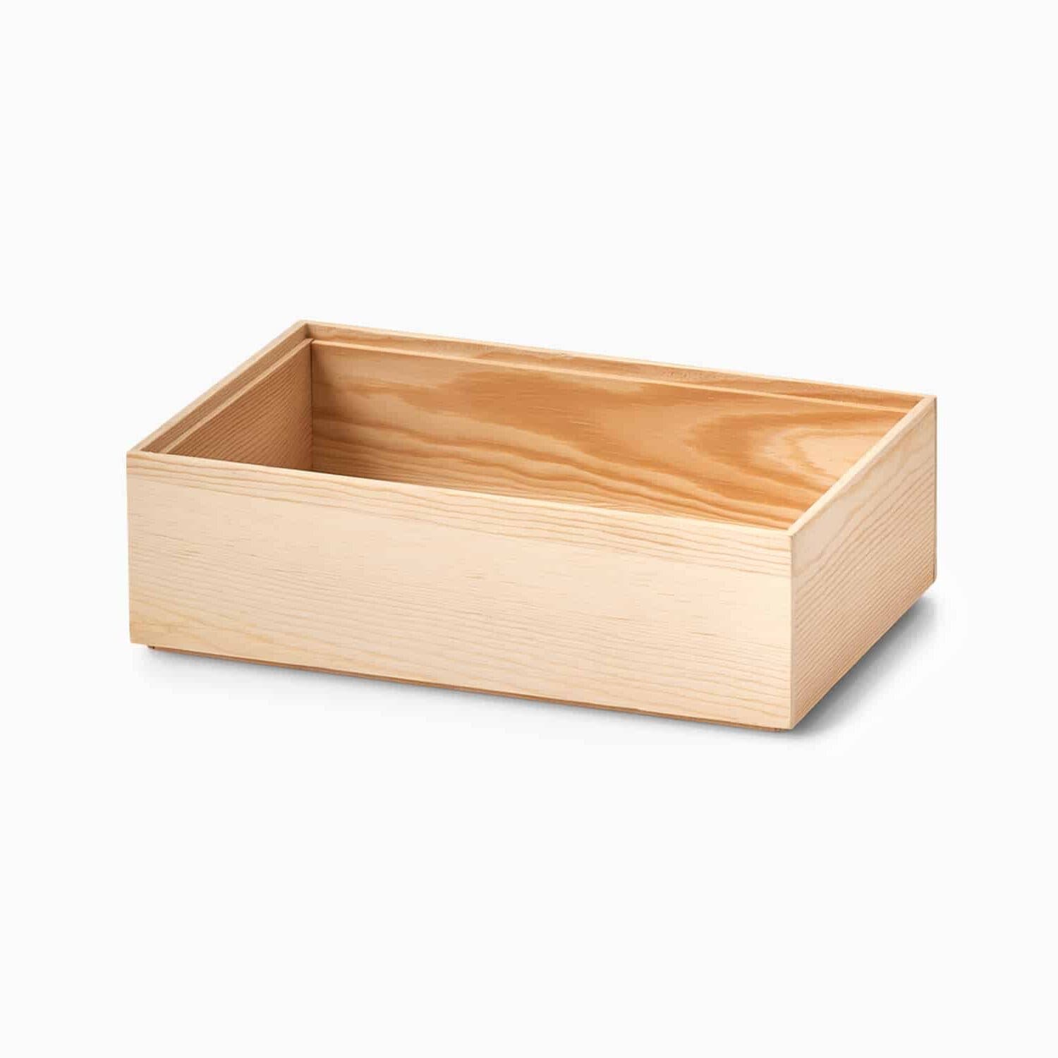 Stabelbar kasse i fyrretræ (3 størrelser) Natur Træ 23cm x 15cm x 7cm - Natur - 23cm x 15cm x 7cm - Sylvia