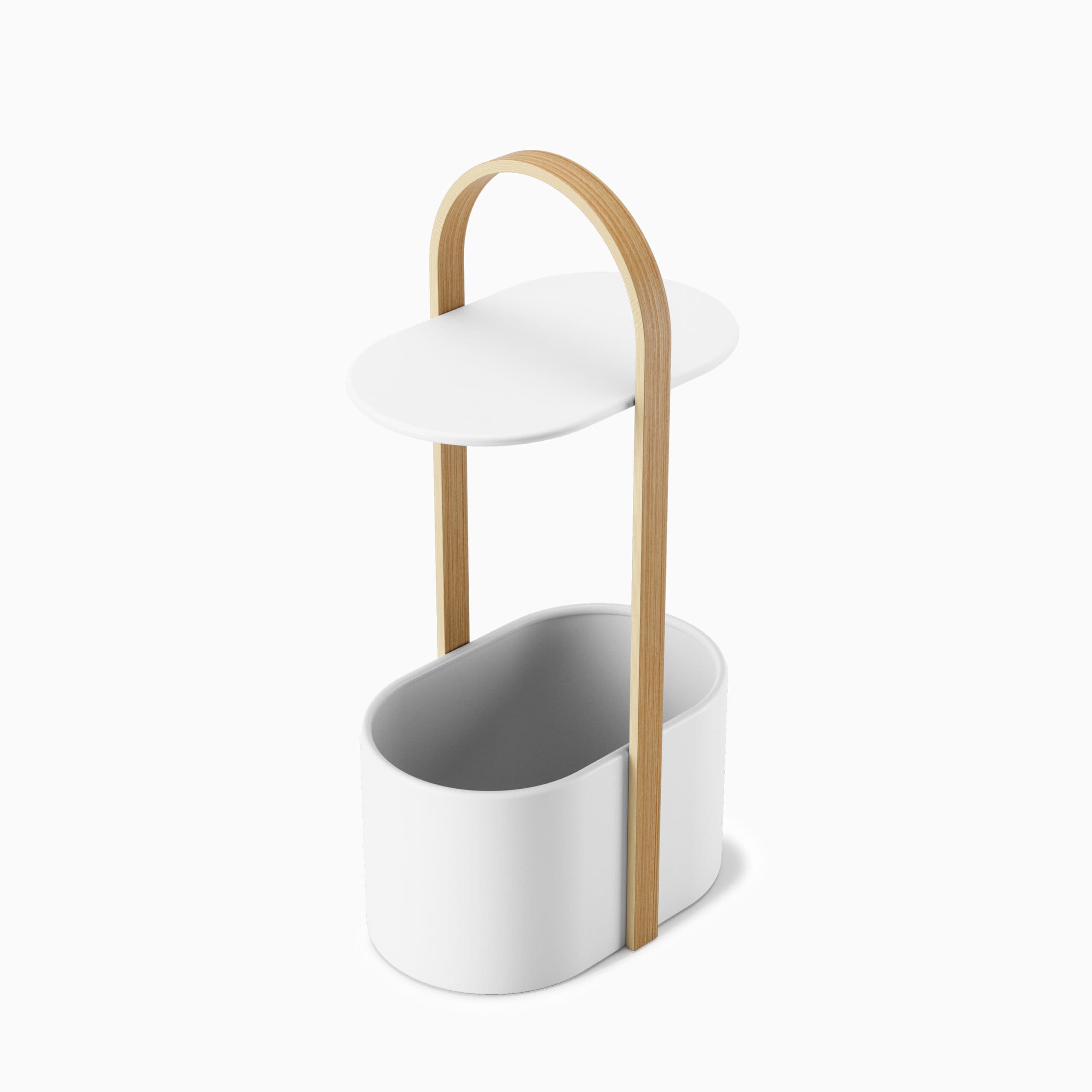 Umbra Sidebord med opbevaring - Hvid - 24cm x 35cm x 69cm - Barbara