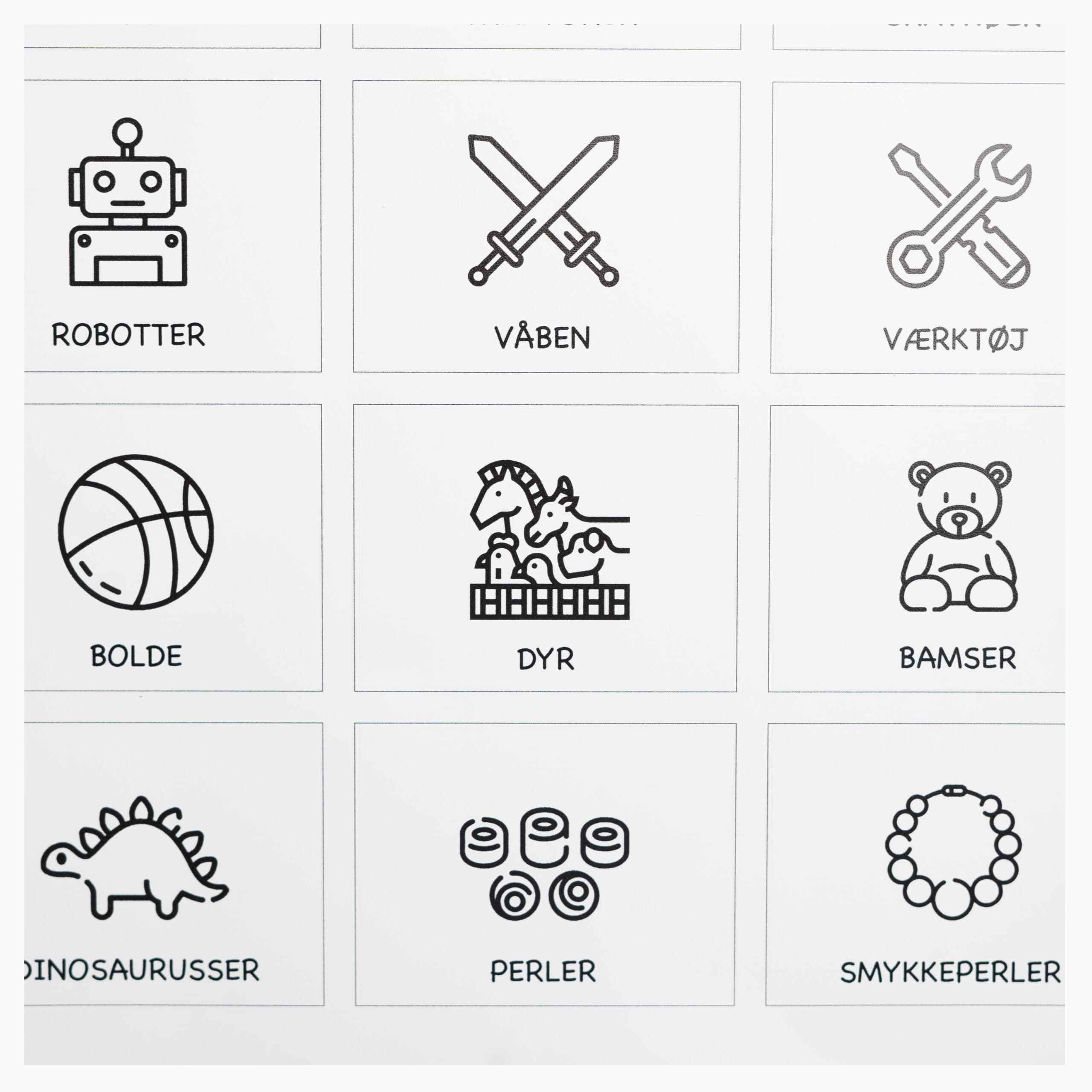 Labels til børneværelset, 48 stk. (2 varianter) Hvid Rektangulær Selvklæbende folie 6,2cm x 0,1cm x 5cm No - Hvid - 6,2cm x 0,1cm x 5cm - Octavia