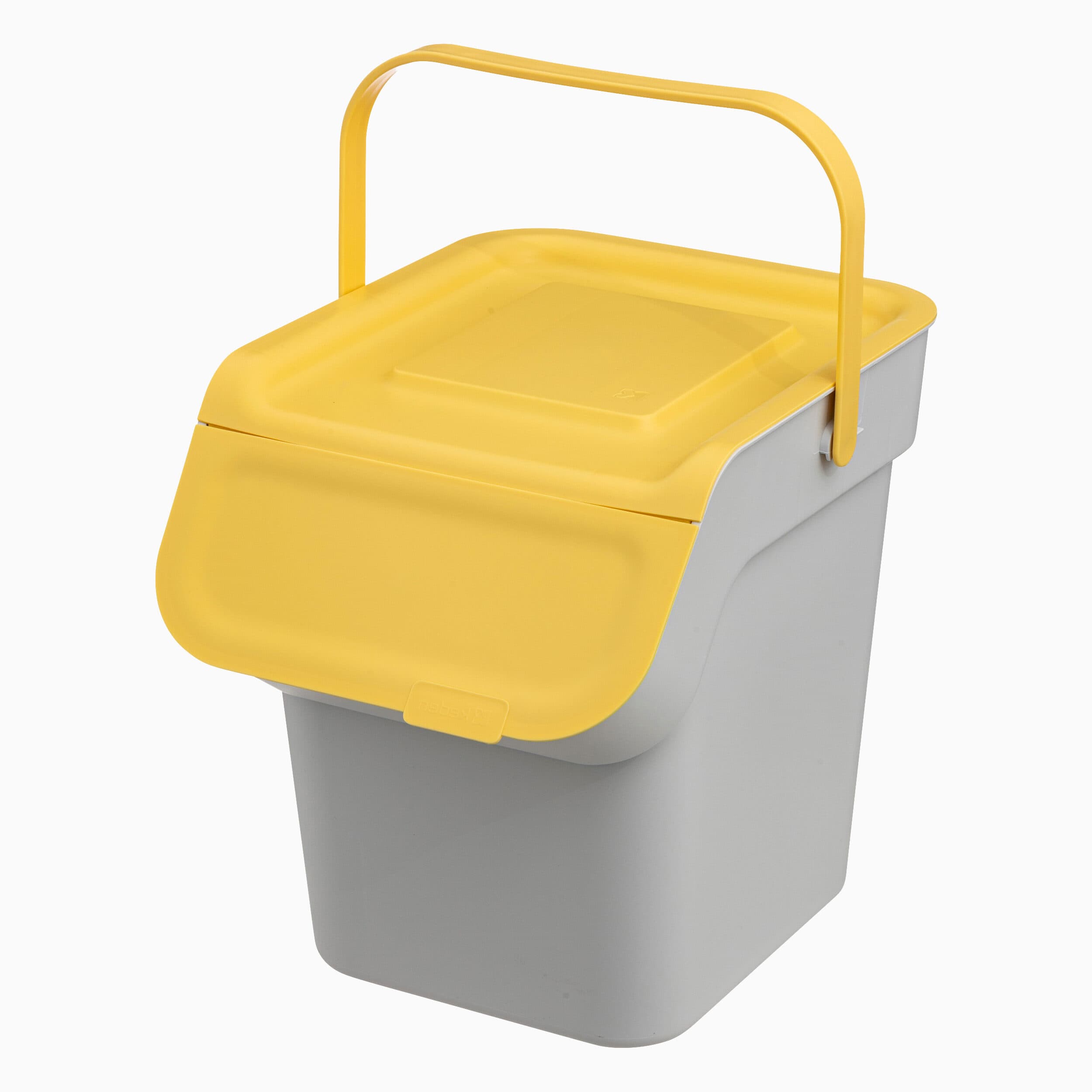 Stabelbar affaldssorteringsspand med åben front (20 liter) Gul Rektangulær Plast 28,5cm x 31cm x 34cm - Gul - 28,5cm x 31cm x 34cm - Liva