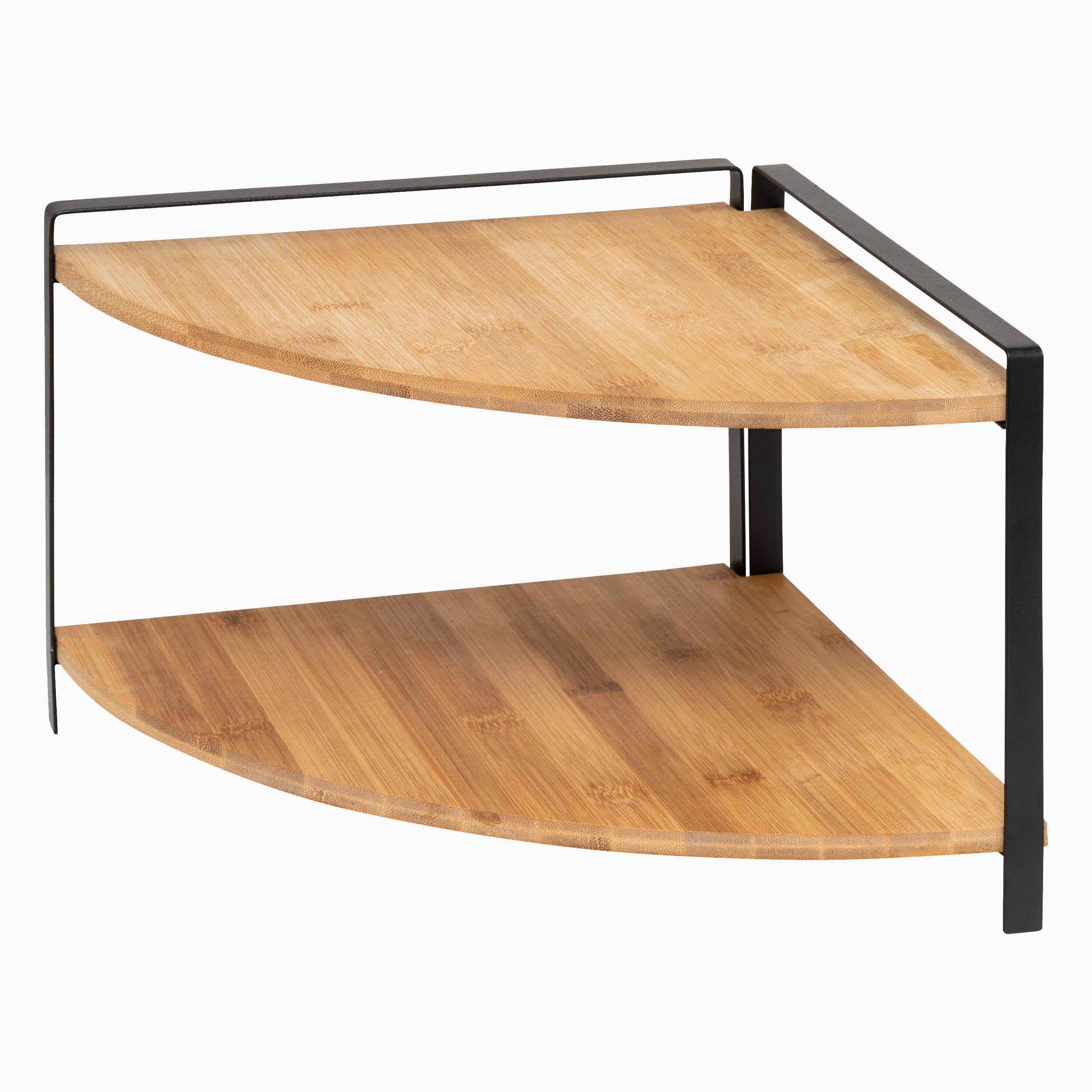 Lille hjørnereol i bambus (2 farver) Sort Træ 29,6cm x 29,3cm x 20,5cm - Sort - 29,6cm x 29,3cm x 20,5cm - Blake