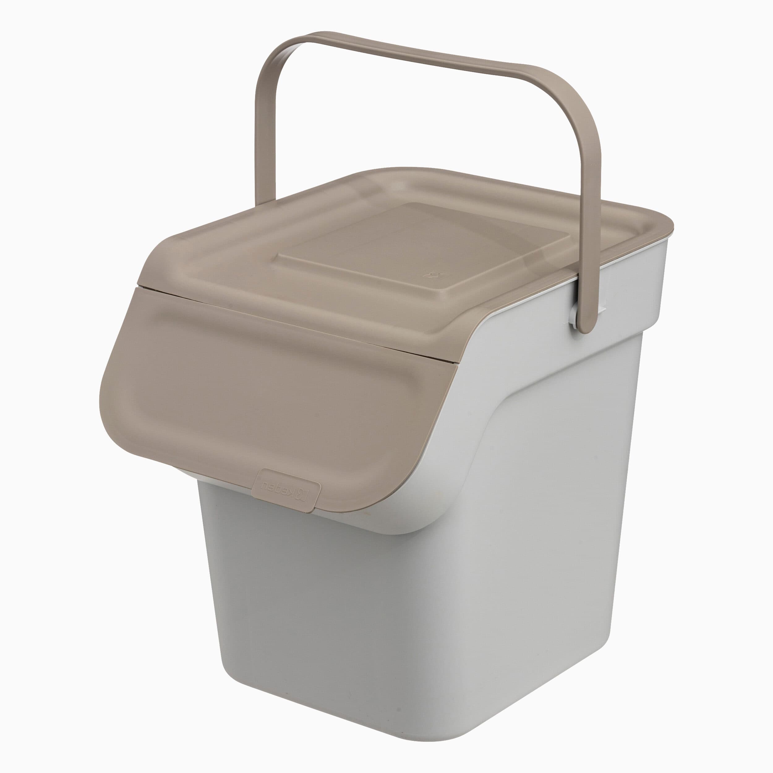 Stabelbar affaldssorteringsspand med åben front (20 liter) Beige Rektangulær Plast 28,5cm x 31cm x 34cm - Beige - 28,5cm x 31cm x 34cm - Liva
