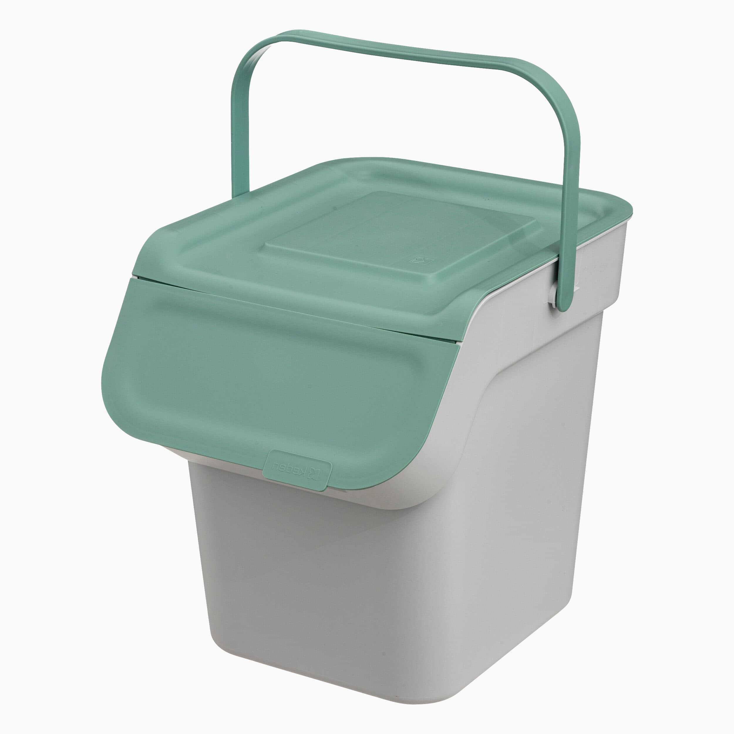 Stabelbar affaldssorteringsspand med åben front (20 liter) Grøn Rektangulær Plast 28,5cm x 31cm x 34cm - Grøn - 28,5cm x 31cm x 34cm - Liva