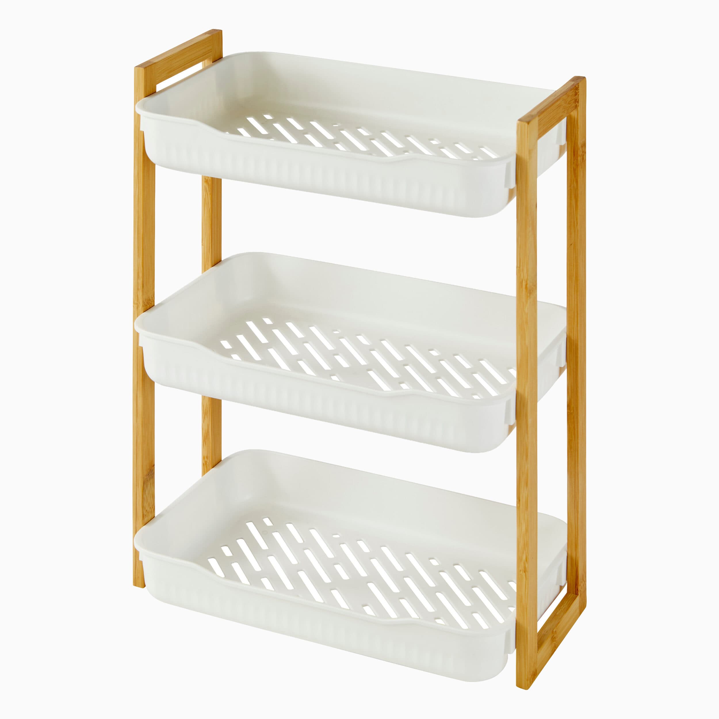 Minireol i bambus med 3 hylder - Natur - 35cm x 45cm x 20,5cm - Adeline