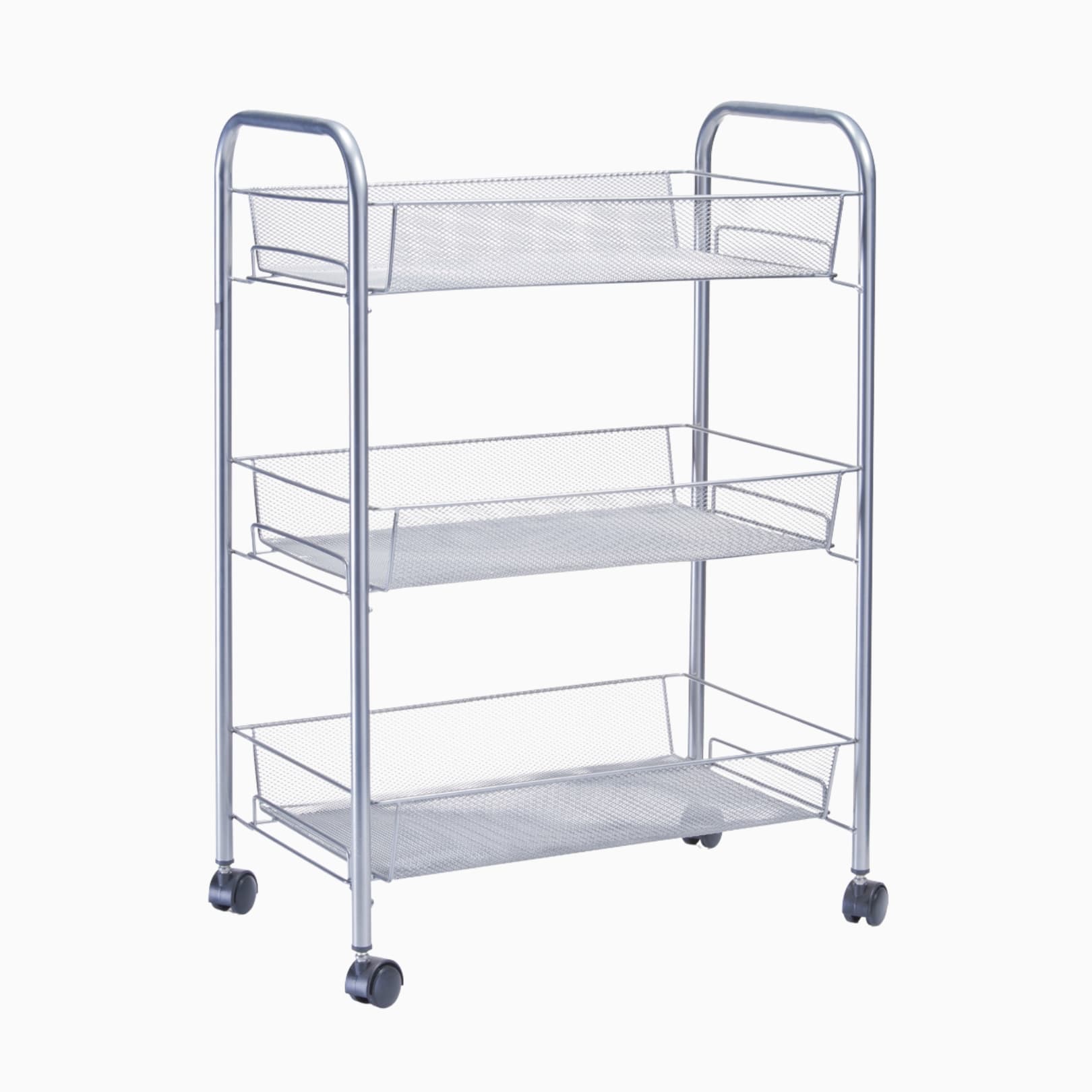 Rullevogn med metalkurve Grå Rektangulær Metal 26cm x 43,5cm x 62,5cm - Grå - 26cm x 43,5cm x 62,5cm - Jenny