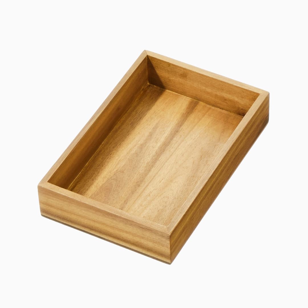 Skuffekasse i akacietræ (2 størrelser) Natur Træ 15,3cm x 22,9cm x 5cm - Natur - 15,3cm x 22,9cm x 5cm - Amber