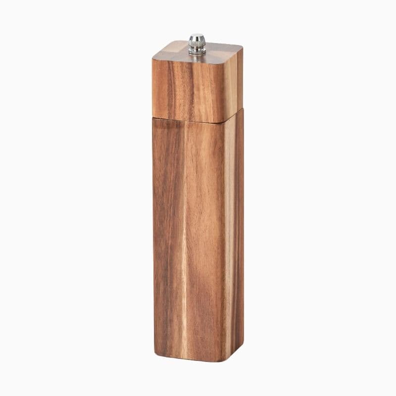 Salt/peberkværn af akacietræ (2 størrelser) Natur Træ 5cm x 5cm x 21,3cm - Natur - 5cm x 5cm x 21,3cm - Embla