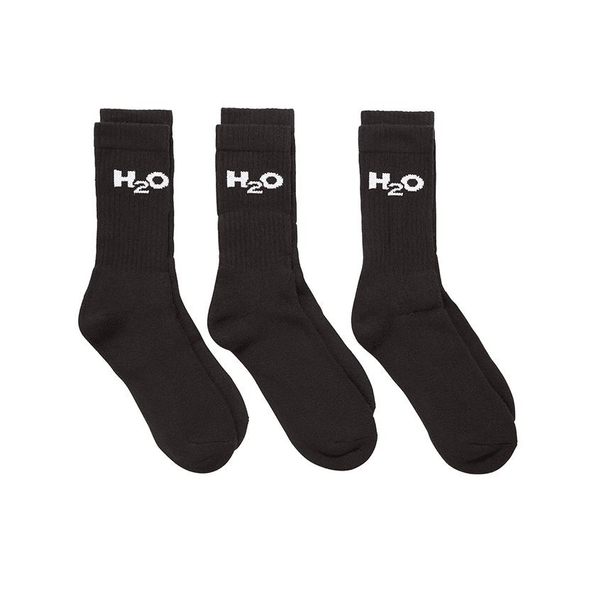 H20 TENNISSTRØMPER-Sort-35-38