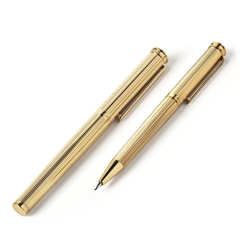 Aspinal of London Regent Pen & Pencil Set in 23ct Gold Plated