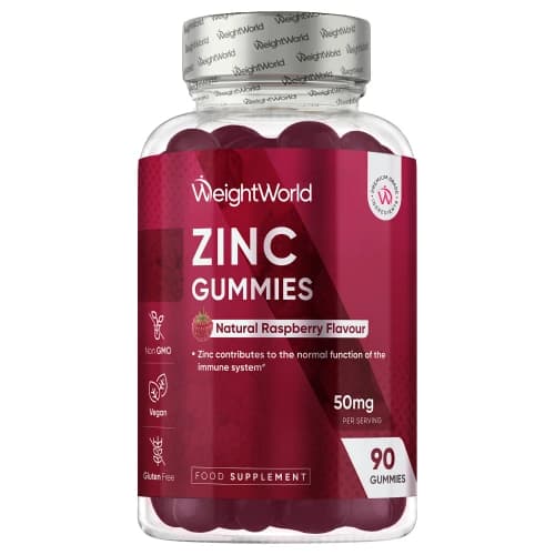 Zink Gummies 50mg, 90 stk - Zink-tilskud til immunforsvar, restitution og energi
