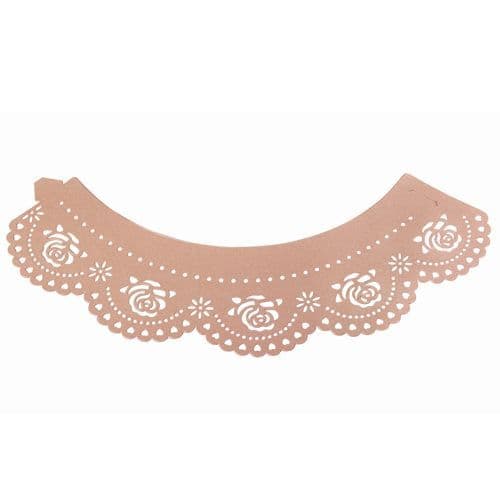 Cupcake Wraps Flowers Rosa Pink, 12 stk - PME