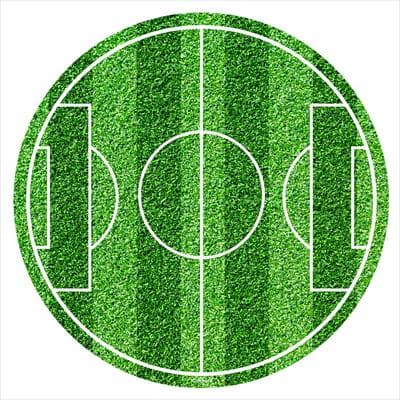Fodbold, Kage Print Ø20cm - Dekora